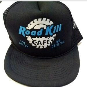 💜Road Kill Cafe You Kill Em We Grille Em Hat